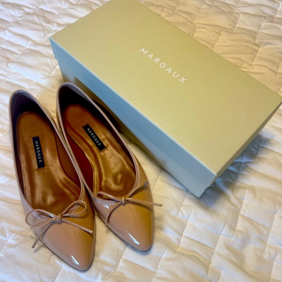 Margaux Shoes - Margaux, the Pointe flats, Dune Patent, 38.5